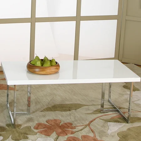 Coffee Table  w/ Chrome Legs